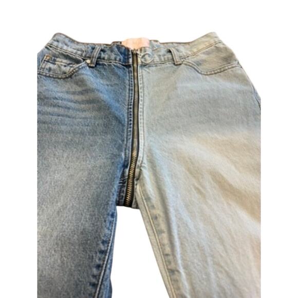 "REVICE" Two Tone Denim Retro Jeans SZ 28, 70s Vibe Hippie 100% Cotton 80s Mall - Picture 2 of 12